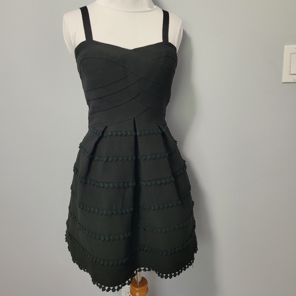 WOW Couture Black Dress, with‎ lace trim